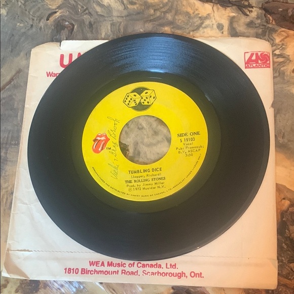 💥3/$20 Vintage The Rolling Stones Vinyl Record 45 RPM - Picture 4 of 5